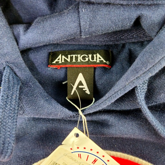 Antigua Chicago Cubs MLB Navy Blue Goalie Pullover Hoodie Sweatshirt XL - Picture 3 of 10